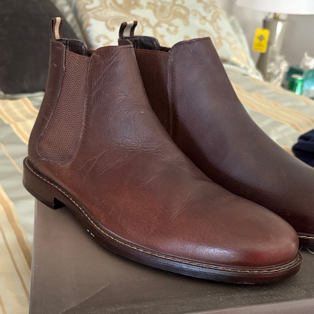 Crown Vintage Dark Brown Leather Ankle Boots - Picture 2 of 4